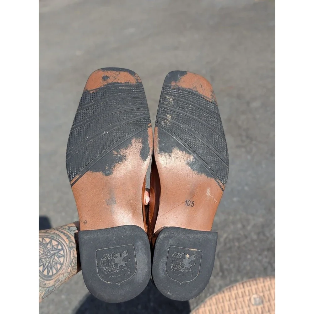 Old Money Quiet Luxury Stacy Adams Danton Cognac‎ Leather Loafers Men's 10.5